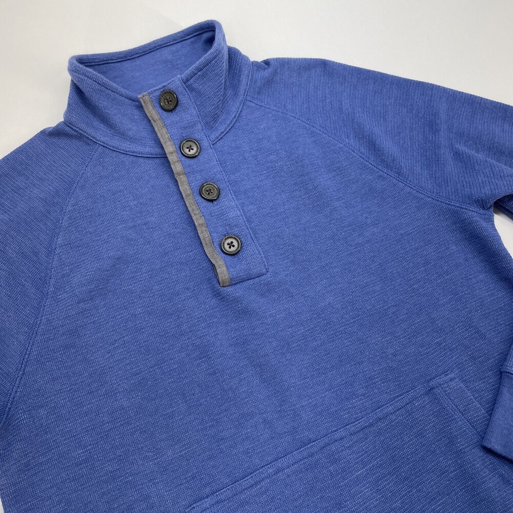 Banana Republic 4 button Long Sleeve Pullover Sweatshirt Men’s Medium Blue M